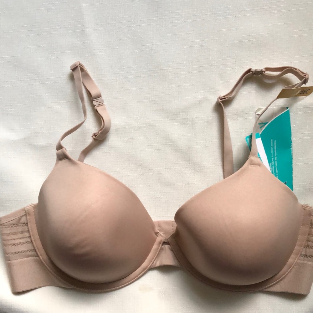 Bra womens new size 36C nude 88% polyester 12% spandex Maidenform adjustable